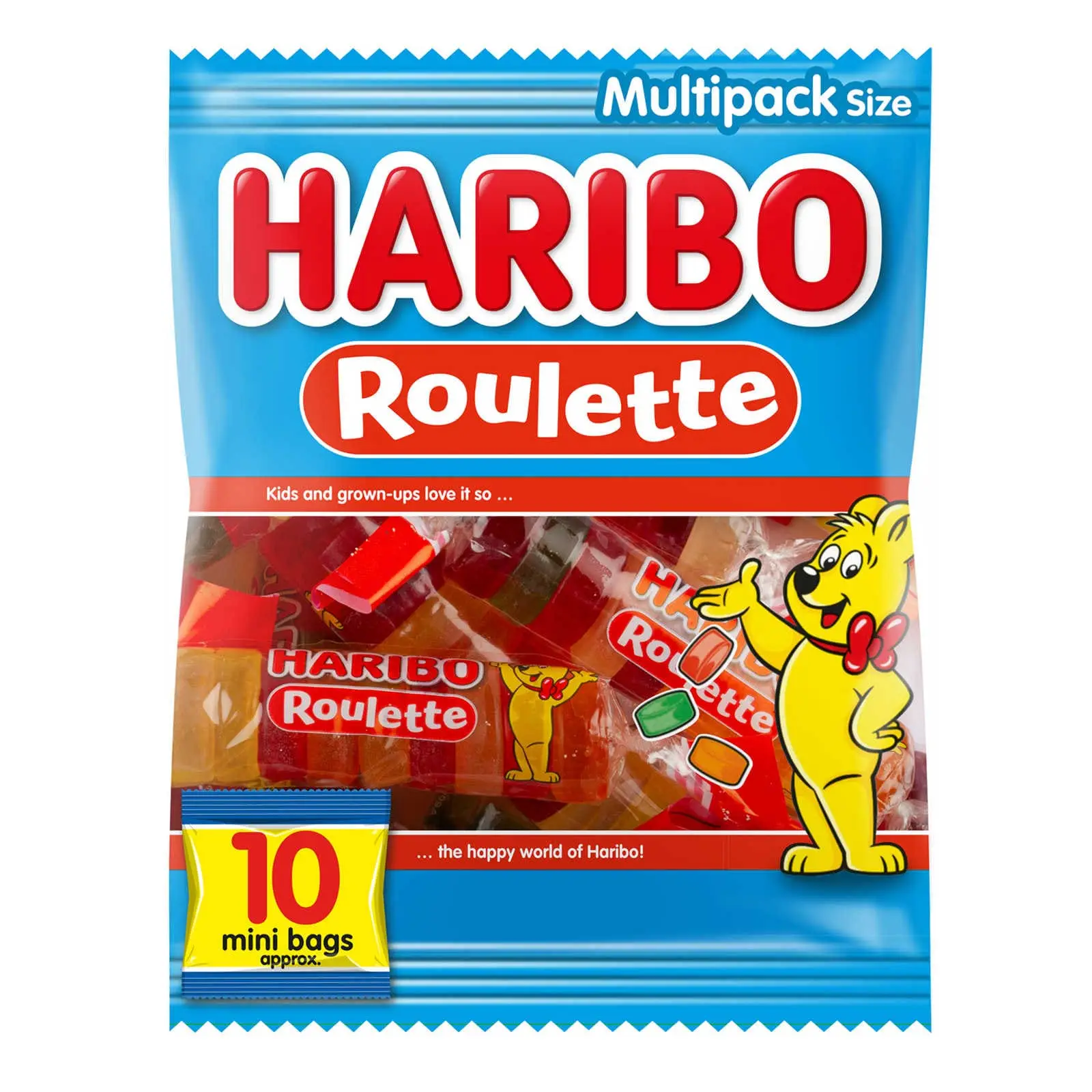 Doces Haribo | Roulette Fruitum 10 unidades | Gomas Haribo | Doces Haribo | 8,8 onças no total