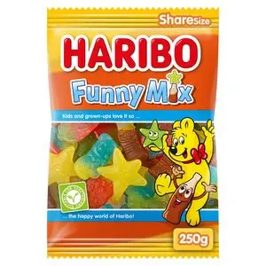 Bonbons Haribo | Funny Mix Share Size | Bonbons gélifiés Haribo | Bonbons Haribo | 250 g au total – Image 2