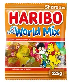 Haribo World Mix | Gomas Haribo | Doces Haribo | Total 7,9 onças