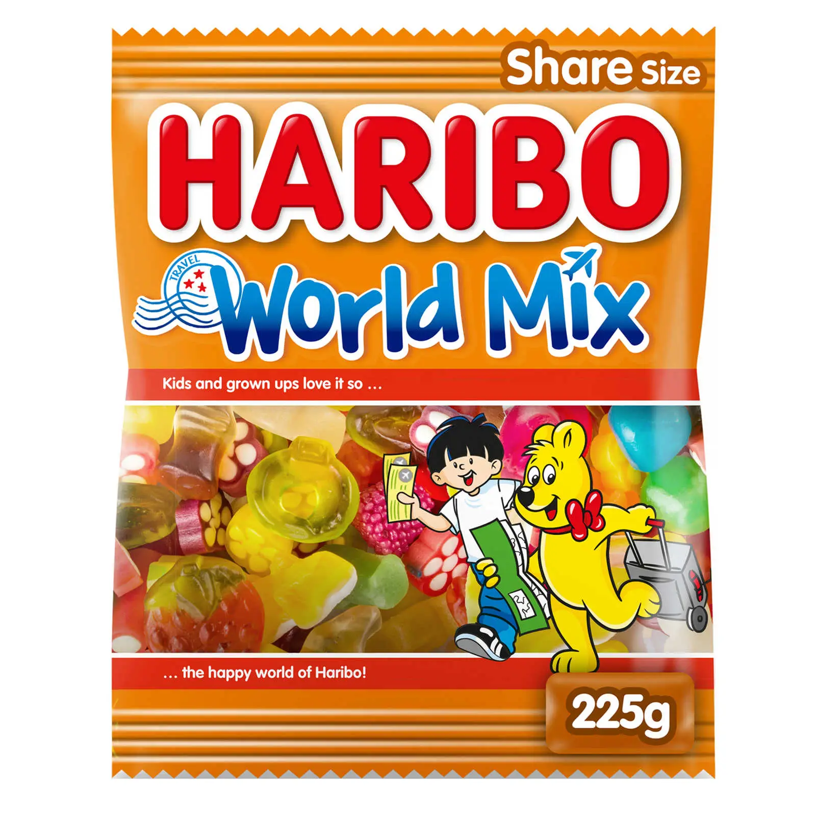 Haribo World Mix | Gomas Haribo | Doces Haribo | Total 7,9 onças