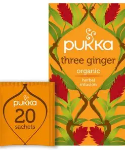 Chá Pukka | Três Gengibres 20 Saquinhos de Chá | Saquinhos de Chá Pukka | Chá Pukka | 1,2 Onças no Total