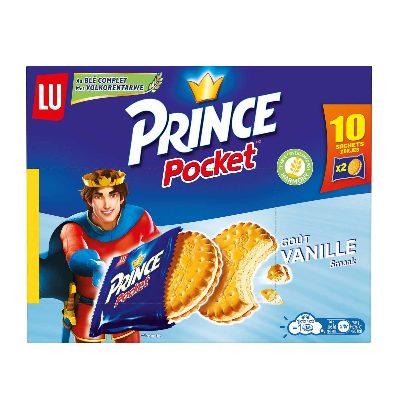 Lu Cookies | Lu Pocket Cookies Vanilla Flavor 10 Bags | Lu Biscuits | Belgian Cookies | 14,1 Ounce Total