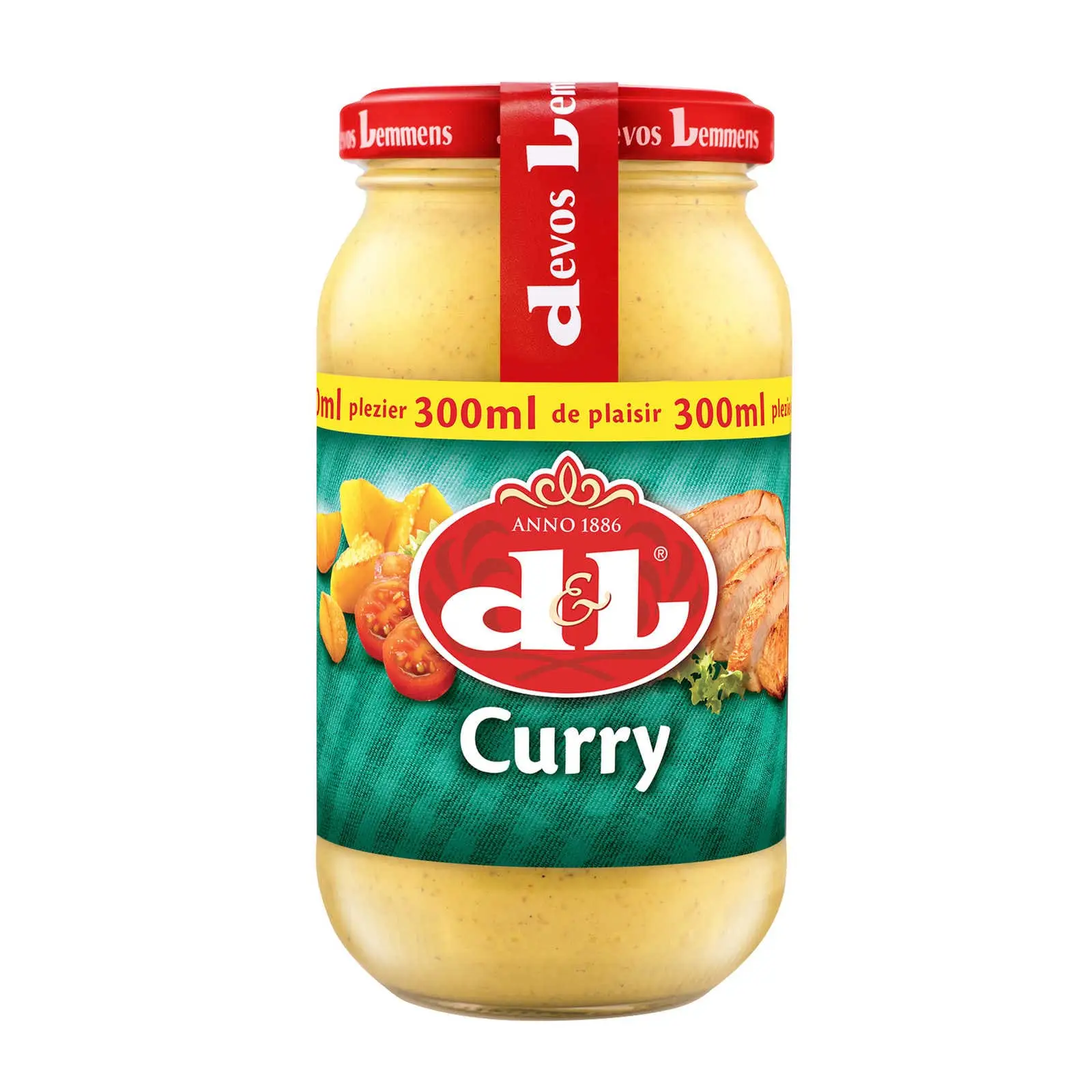 Devos Lemmens Sauce | Curry 300 ml | Devos Lemmens | Belgische Sauce | 10,5 Unzen insgesamt