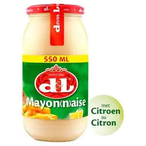 Salsa Devos Lemmens | Mayonesa con limón 550 ml | Devos Lemmens | Salsa belga | 19,4 onzas en total - Imagen 2