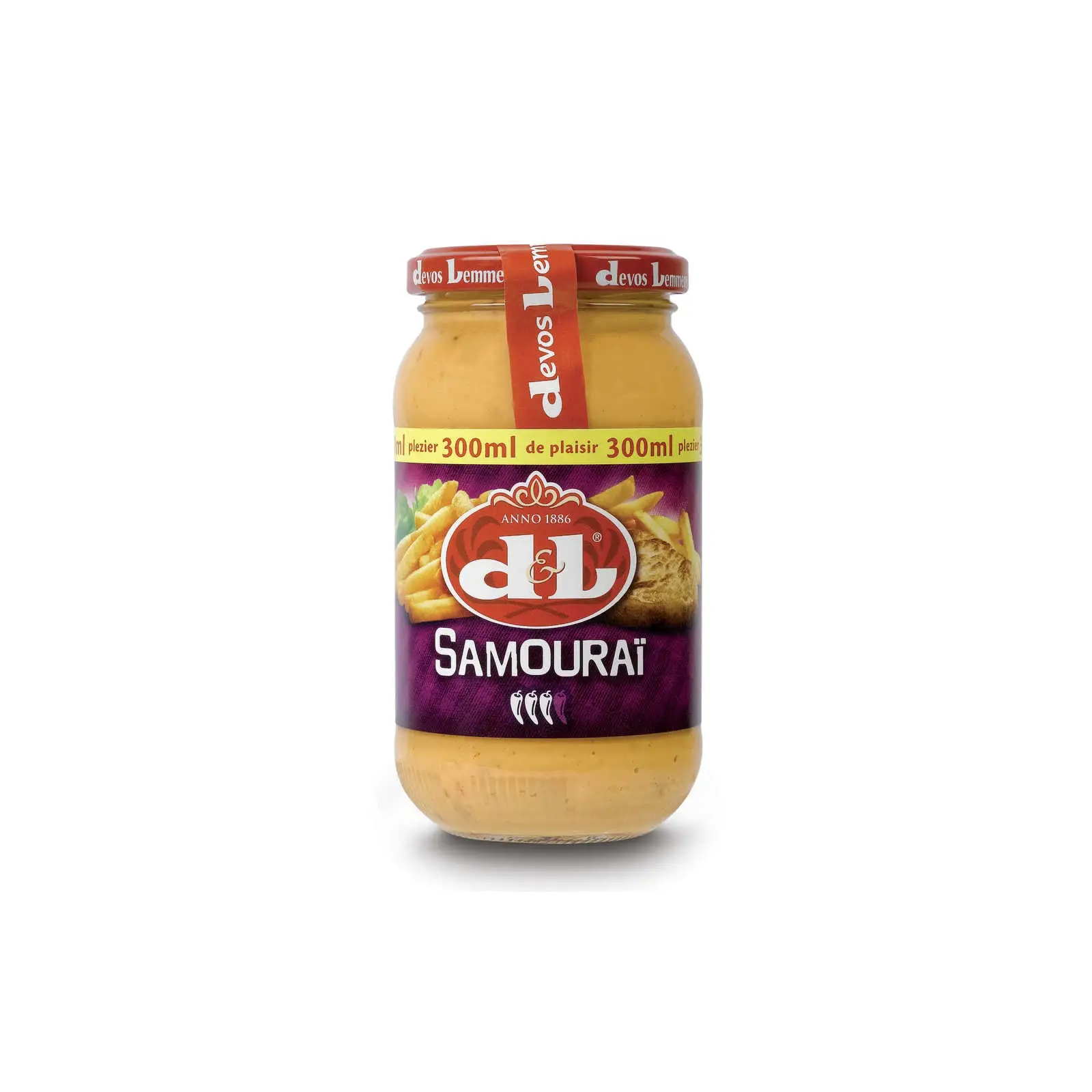 Devos Lemmens Sauce | Samouraï 300 ml | Devos Lemmens | Belgische Sauce | 10,5 Unzen insgesamt