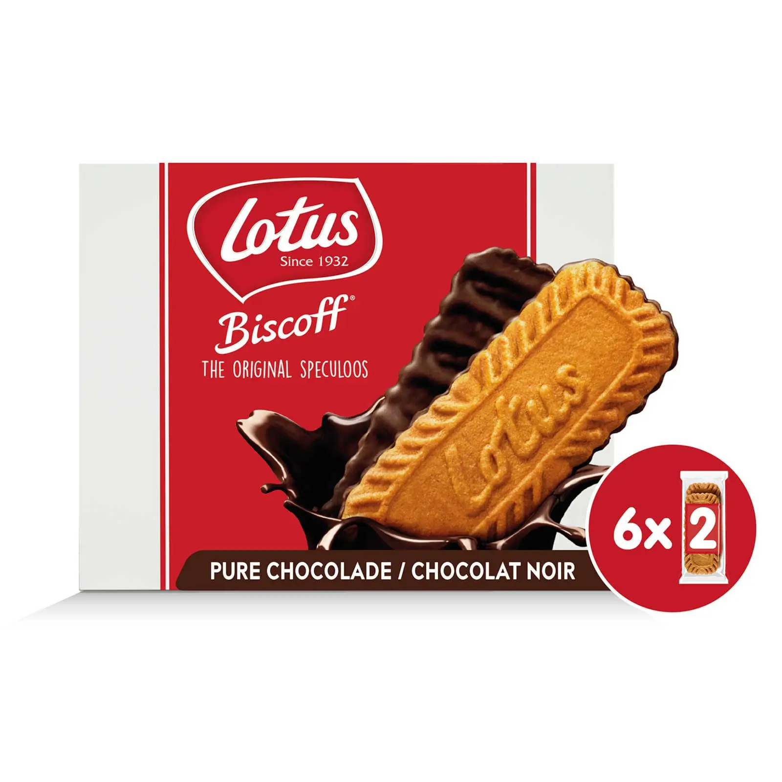 Lotus Cookies | Biscoff Speculoos Milk Chocolate 6X2 Pieces | Lotus Biscuits | Belgian Cookies | 5,7 Ounce Total