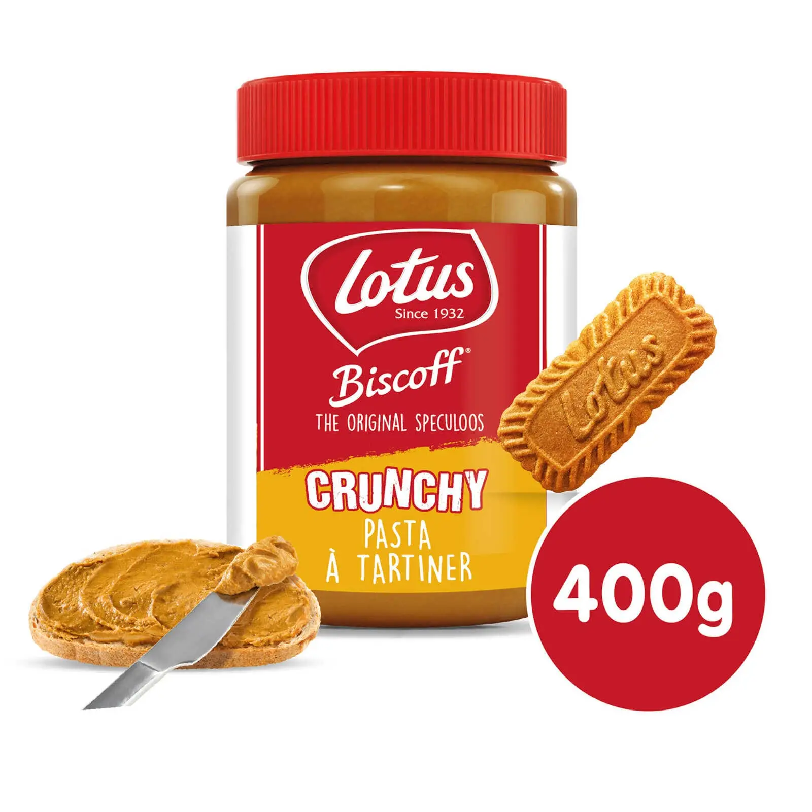 Lotus Cookies | The Original Speculoos Crunchy Spread | Lotus Biscuits | Belgian Cookies | 14,1 Ounce Total