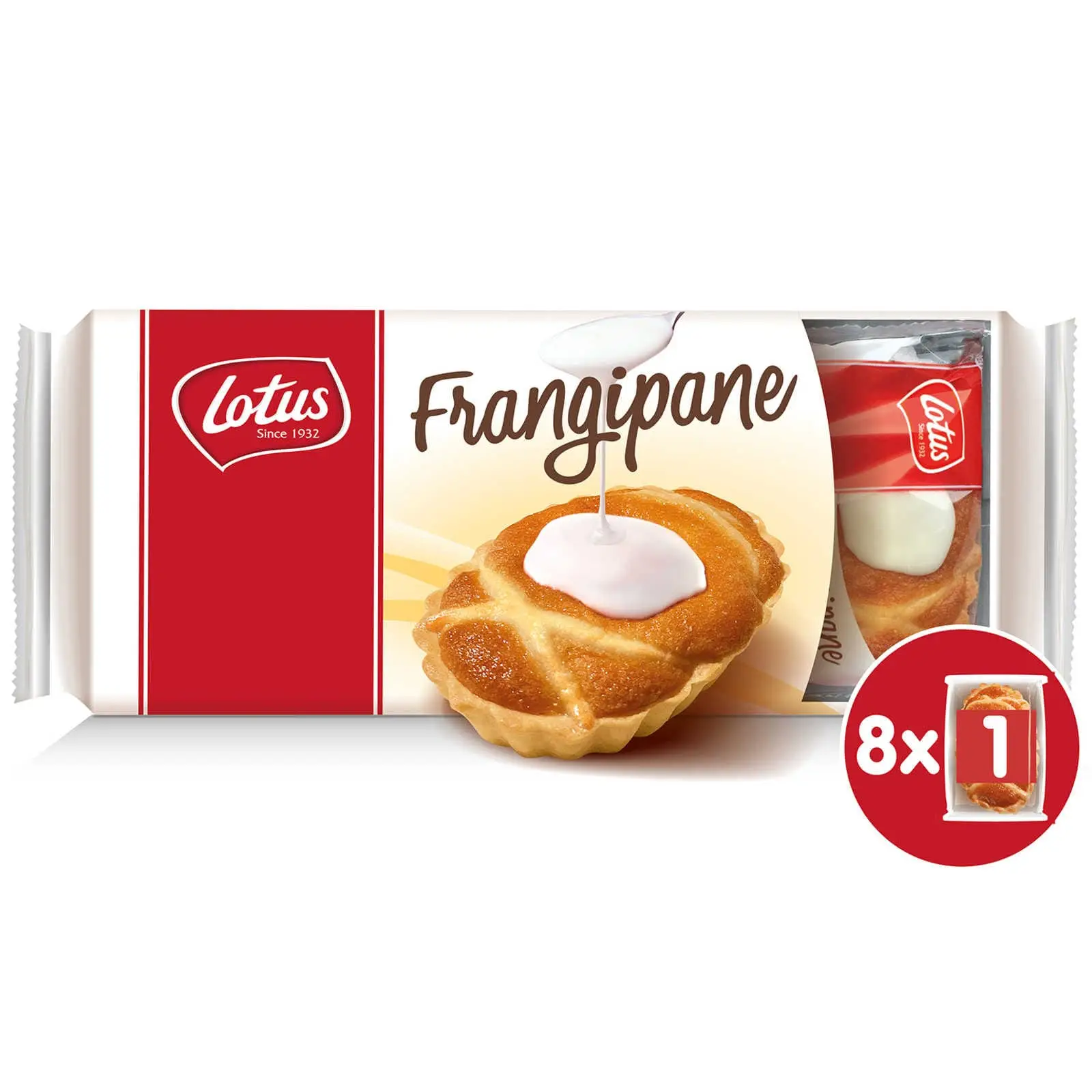 Biscuits Lotus | Frangipane 8 pièces | Biscuits Lotus | Biscuits belges | 14,6 onces au total