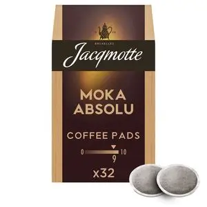 Café Jacqmotte | Dosettes de café Moka Absolu 32 pièces | Café belge | Café Jacqmotte | 7,8 onces au total – Image 2