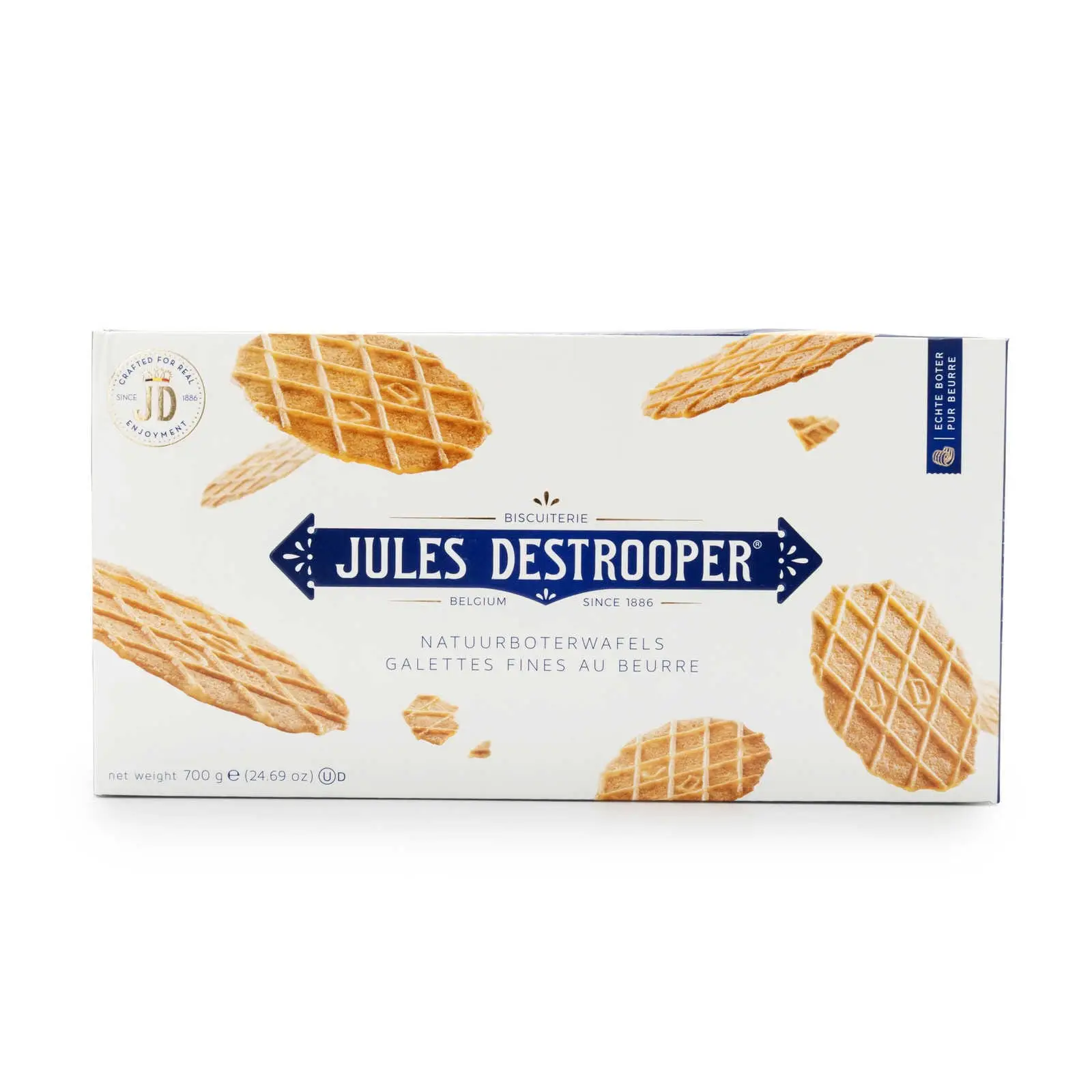 Jules Destrooper Cookies | Natural Butter Wafers Xl Pack | Jules Destrooper Biscuits | Jules De Strooper Cookies | 24,6 Ounce Total