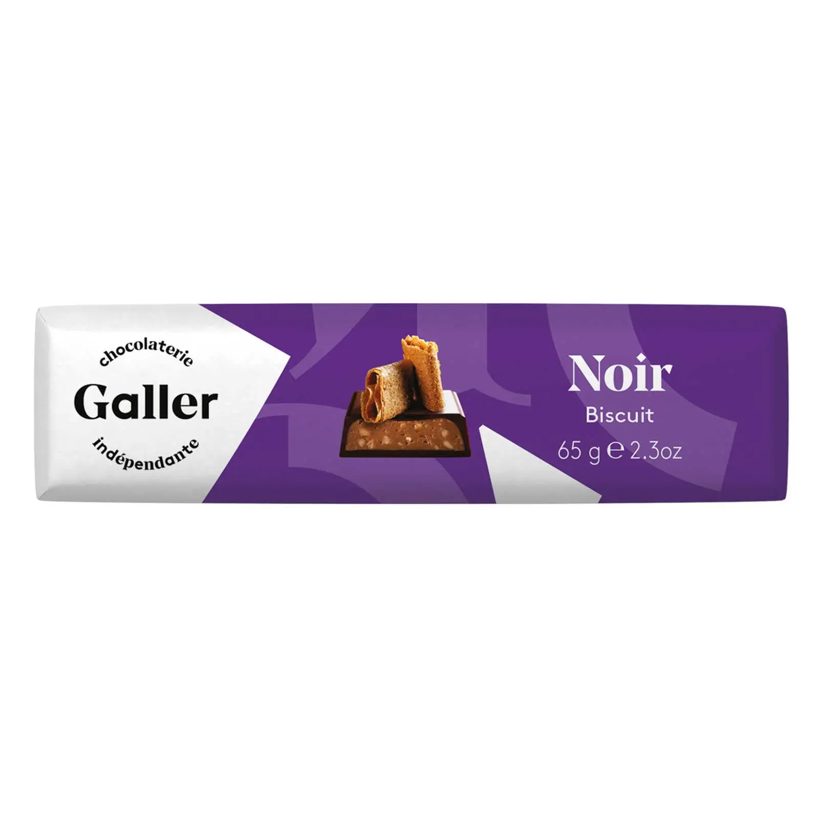 Chocolat Galler Belgique | Chocolat noir fourré au biscuit | Chocolatier Galler | Chocolat belge | 2,2 onces au total