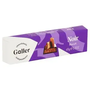 Chocolat Galler Belgique | Chocolat noir fourré au biscuit | Chocolatier Galler | Chocolat belge | 2,2 onces au total – Image 2