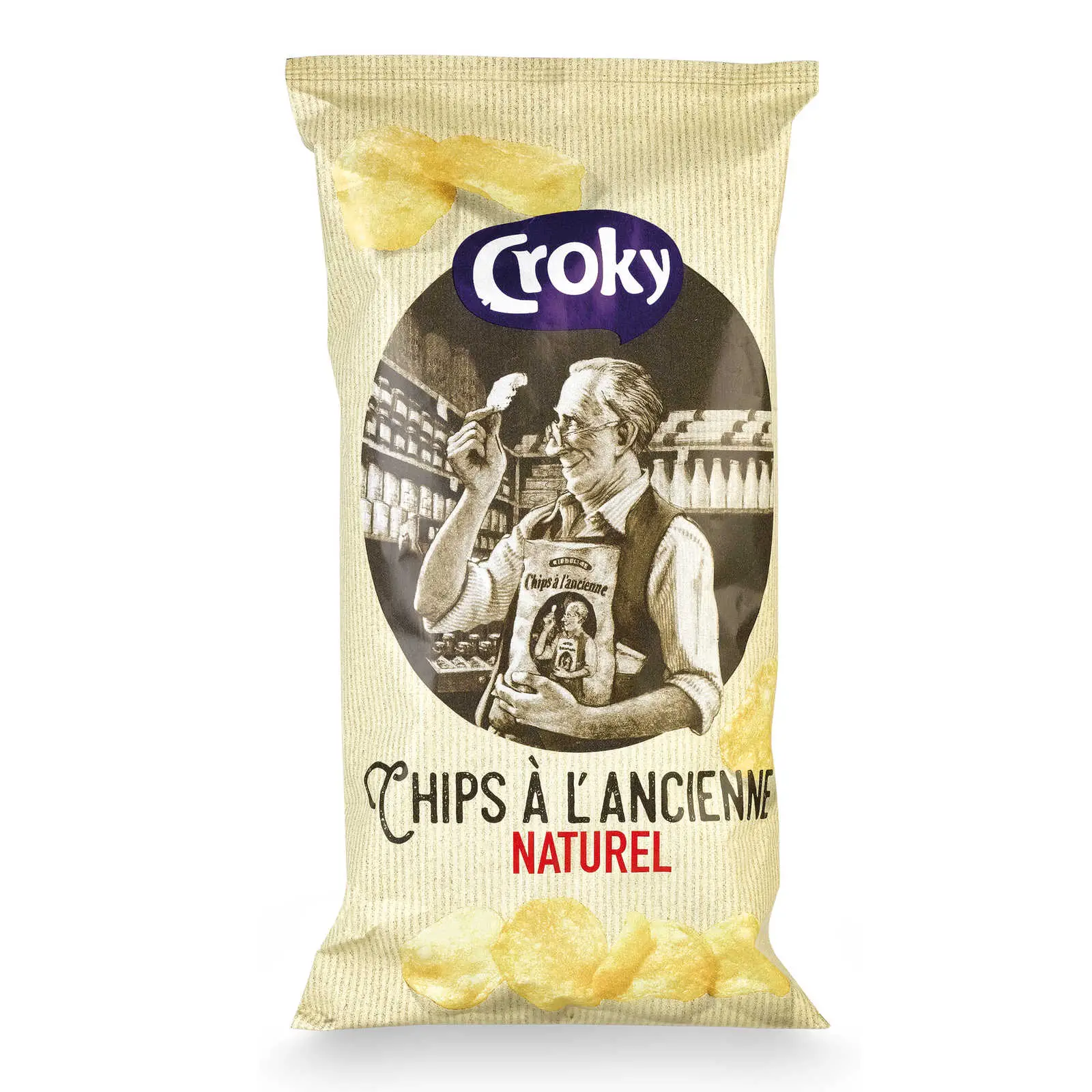 Croky Chips | Chips À L'Ancienne Naturel | Croky Crisps | Croky | 7 Ounce Total