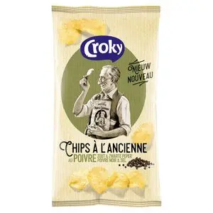 Croky Chips | Patatas fritas tradicionales con pimienta | Croky Crisps | Croky | 7 onzas en total - Imagen 2