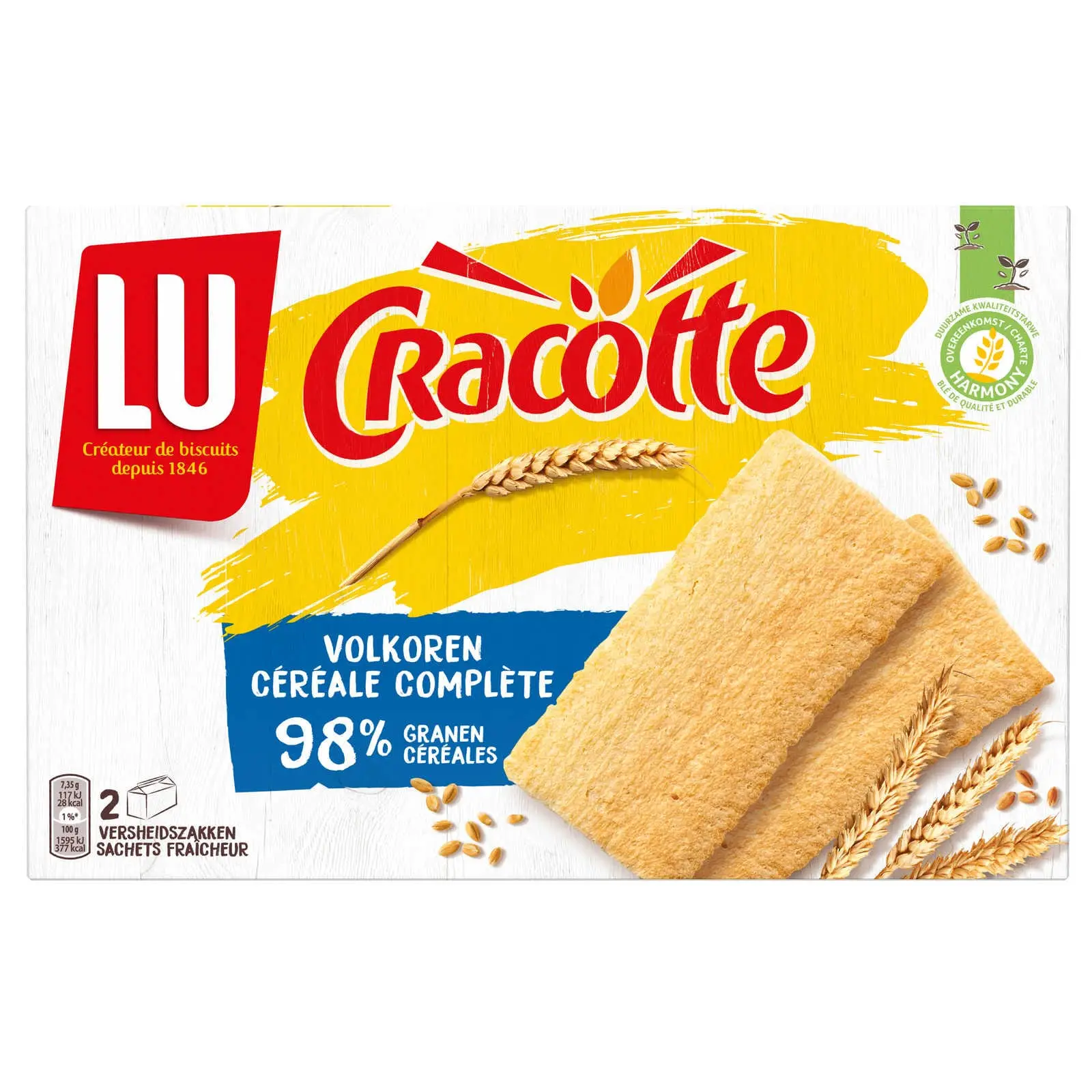 Biscoitos Lu | Cracotte Whole Wheat 2 | Biscoitos Lu | Biscoitos Belgas | 8,8 Onças no Total