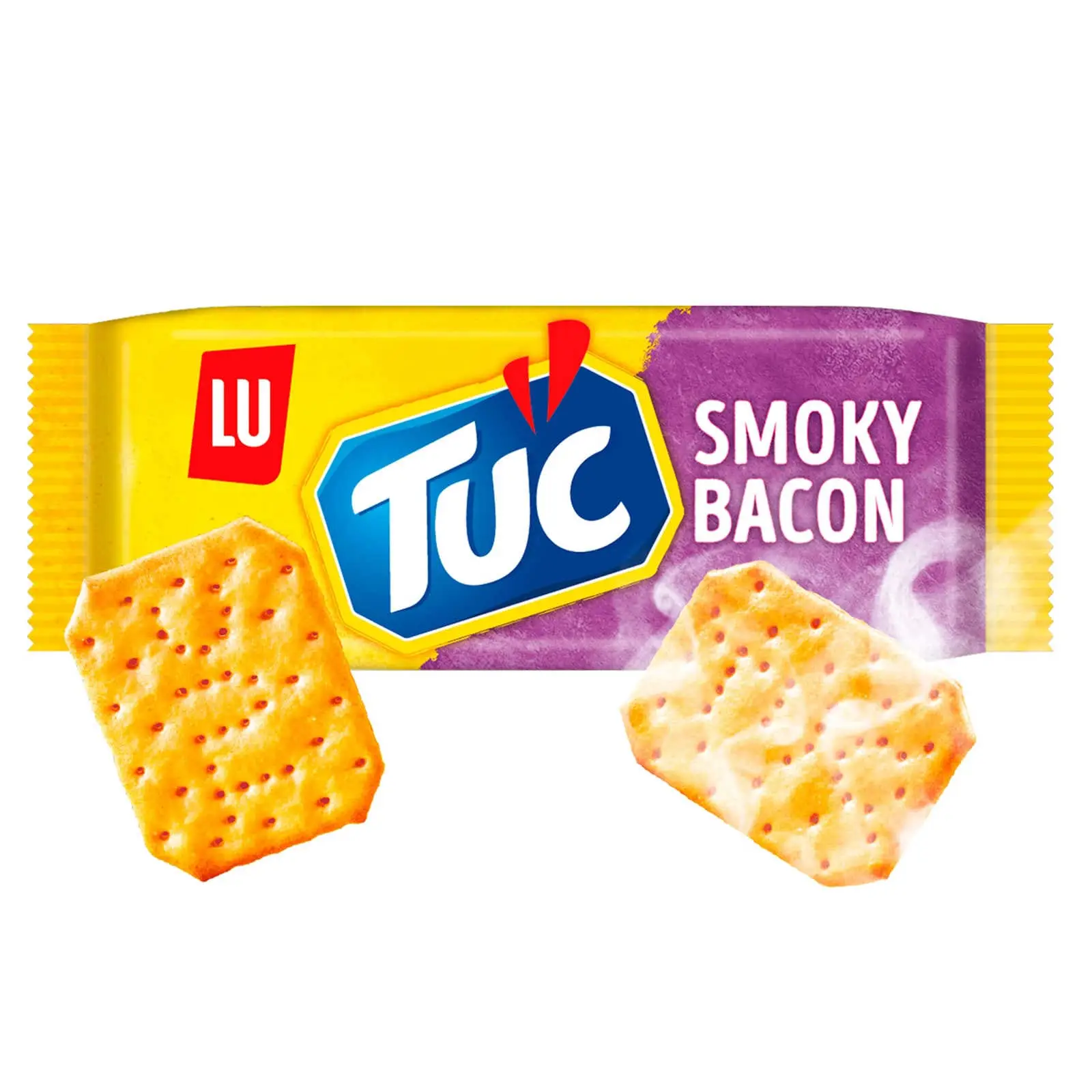 Biscoitos Lu | Crackers com sabor a bacon fumado | Biscoitos Lu | Biscoitos belgas | 3,5 onças no total