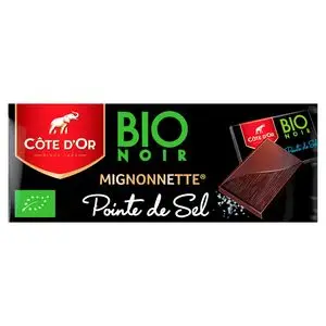 Chocolate Belga Côte D Or | Bio Noir Mignonnette Sal Marinho | Chocolates Côte D'Or | Chocolates Belgas Fabricados na Bélgica Côte D'Or | 6,3 onças no total - Image 2