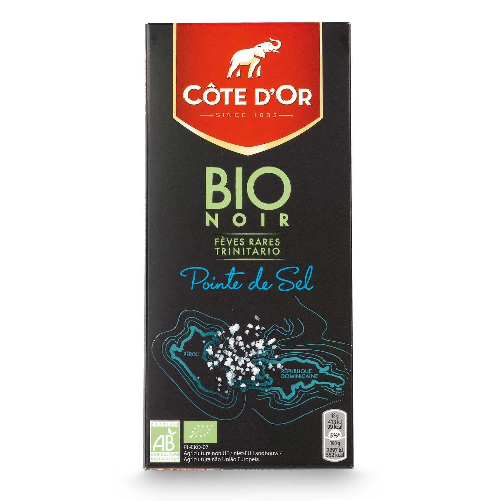 Côte D Or Belgische Schokolade | Bio Tablet Dark Chocolate Sea Salt | Côte D'Or Schokoladen | Belgische Schokoladen, hergestellt in Belgien Côte D'Or | 3,1 Unzen insgesamt