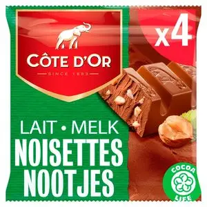 Côte D Or Belgian Chocolate | Milk Chocolate Bar Whole Hazelnuts 4-Pack | Côte D'Or Chocolates | Belgian Chocolates Made In Belgium Côte D'Or | 6,3 Ounce Total - Image 2