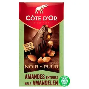 Chocolate Belga Côte D Or | Tabuleiro de Chocolate Negro com Amêndoas | Chocolates Côte D'Or | Chocolates Belgas Fabricados na Bélgica Côte D'Or | 6,3 onças no total - Image 2