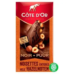 Côte D Or Belgische Schokolade | Bloc Dunkle Schokoladentafel mit ganzen Haselnüssen | Côte D'Or Schokoladen | Belgische Schokoladen, hergestellt in Belgien Côte D'Or | Insgesamt 6,3 Unzen – Bild 2
