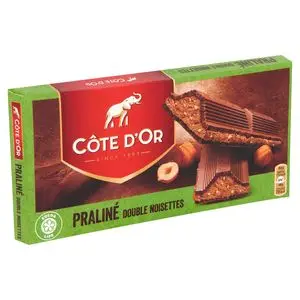 Chocolat belge Côte D'Or | Tablette de chocolat au lait praliné double noisette Côte D'Or | Chocolats Côte D'Or | Chocolats belges fabriqués en Belgique Côte D'Or | 7 onces au total – Image 2