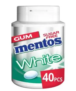 Mentos Kaugummi | Kaugummi White Green Mint 40 Stück | Mentos Kaugummi | Mentos Bonbons | 2,1 Unzen insgesamt