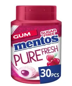 Mentos Kaugummi | Kaugummi Dark Fresh Cherry 30 Stück | Mentos Kaugummi | Mentos Bonbons | 2,1 Unzen insgesamt