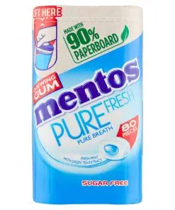 Mentos Gum | Kaugummi Dark Fresh Dark Breath zuckerfrei 80 Stück | Mentos Kaugummi | Mentos Süßigkeiten | 5,6 Unzen insgesamt