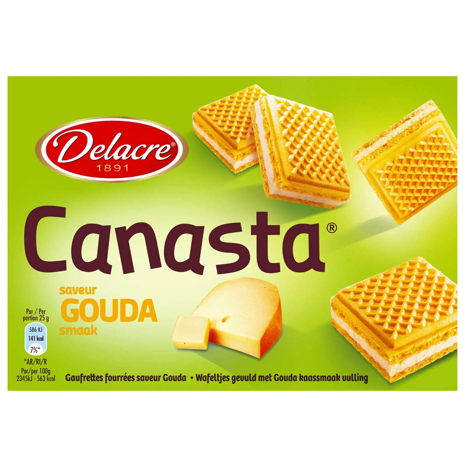 Delacre Cookies | Canasta Gouda Flavor | Delacre Biscuits | Delacre Belgian Cookies | 2,6 Ounce Total
