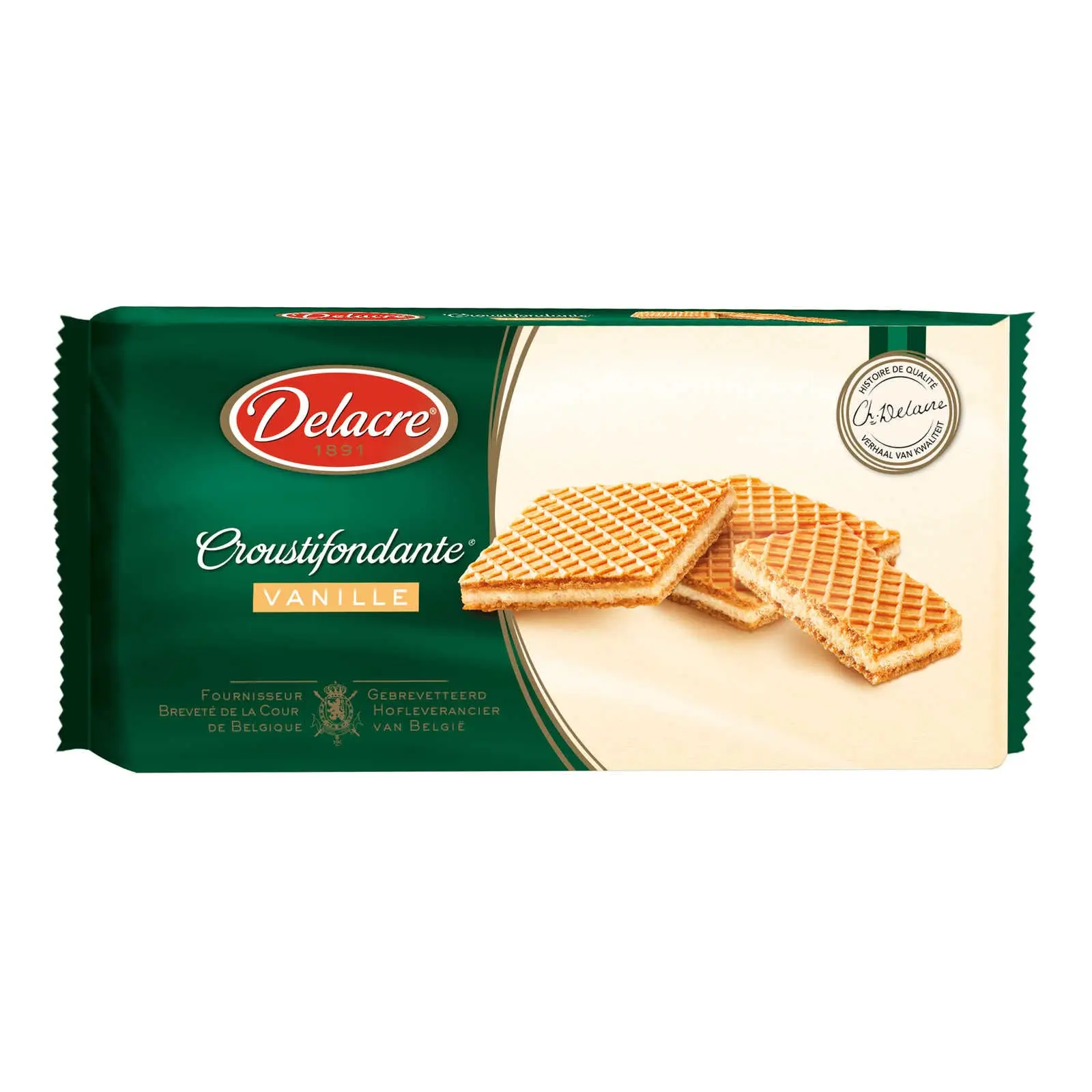 Delacre Cookies | Croustifondante Vanilla | Delacre Biscuits | Delacre Belgian Cookies | 5,2 Ounce Total
