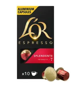 L'Or Coffee Pods | Coffee Capsules Espresso Splendente Intensity 7 Nespr | L'Or Espresso Capsules | L'Or Espresso Pods | 1,8 Ounce Total