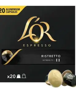 L'Or Coffee Pods | Coffee Capsules Espresso Ristretto Intensity 11 Nespr | L'Or Espresso Capsules | L'Or Espresso Pods | 3,6 Ounce Total