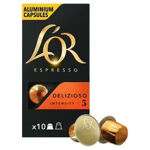 Dosettes de café L'Or | Capsules de café Espresso Delizioso Intensité 5 Nespr | Capsules Espresso L'Or | Dosettes Espresso L'Or | 1,8 once au total – Image 2