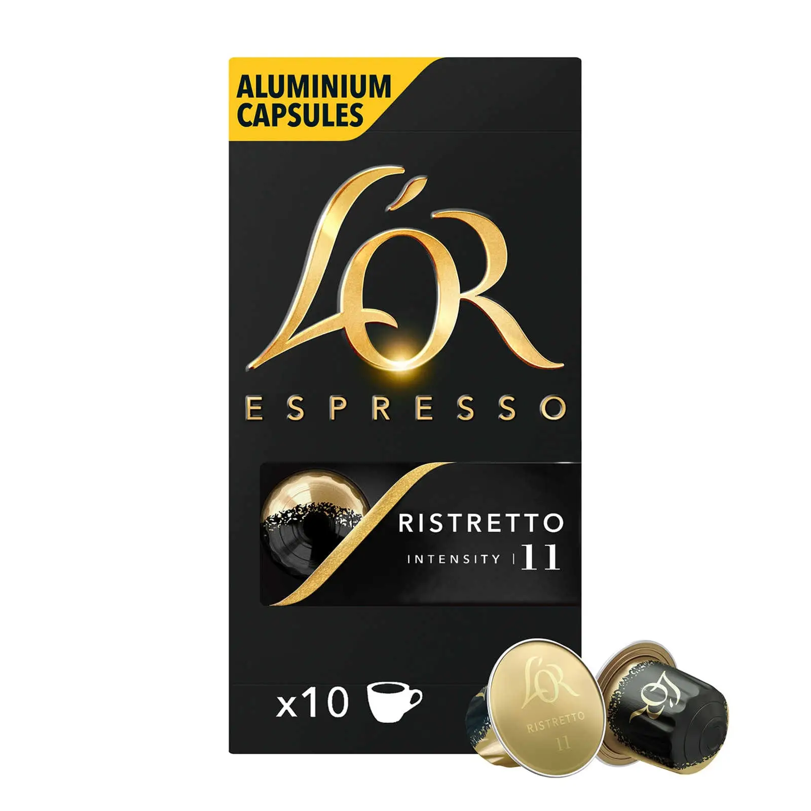 Cápsulas de café L'Or | Cápsulas de café Espresso Ristretto Intensidade 11 Nespr | Cápsulas de café expresso L'Or | Cápsulas de café expresso L'Or | 1,8 onças no total