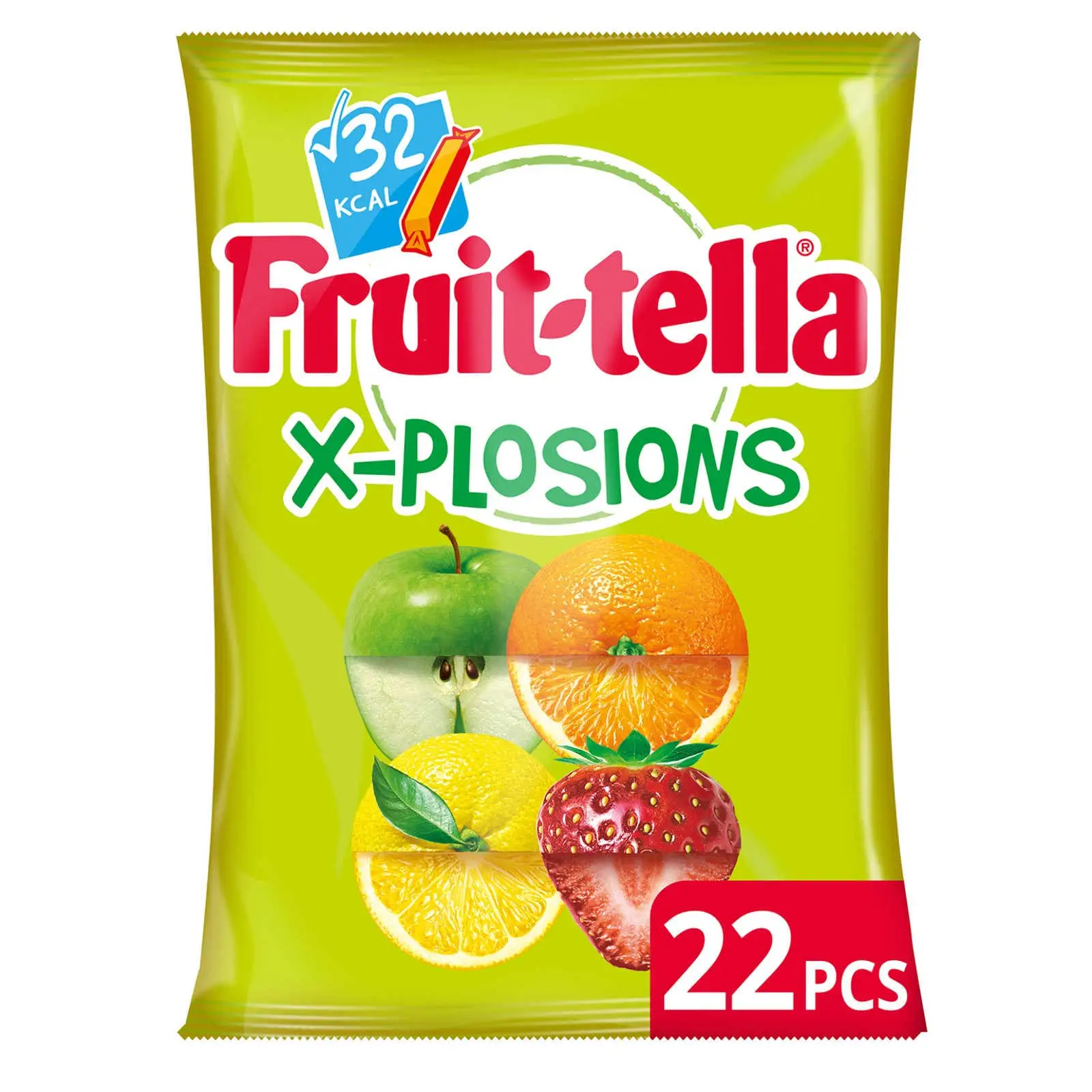 Fruittella Sweets | X-Plosions 22 Pieces | Fruitella | Fruittella Candy | 7,1 Ounce Total