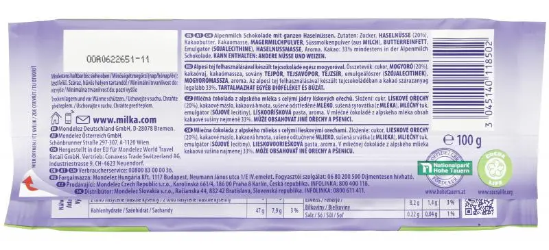 Milka Chocolate Candy | Milka Bar Whole Hazelnuts | Milka Bars | Milka Candy | 3,5 Ounce Total - Image 2