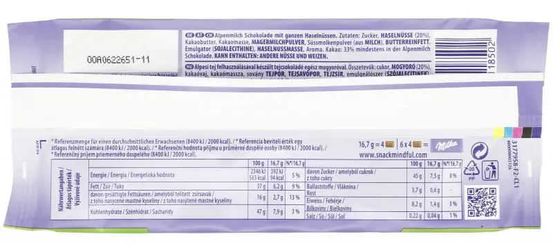 Milka Chocolate Candy | Milka Bar Whole Hazelnuts | Milka Bars | Milka Candy | 3,5 Ounce Total - Image 3