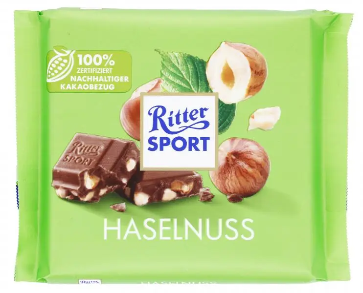 Chocolate Ritter Sport | Ritter Sport Variedade Colorida Avelã | Chocolate Ritter | Barras de Chocolate Alemãs | 3,5 onças no total
