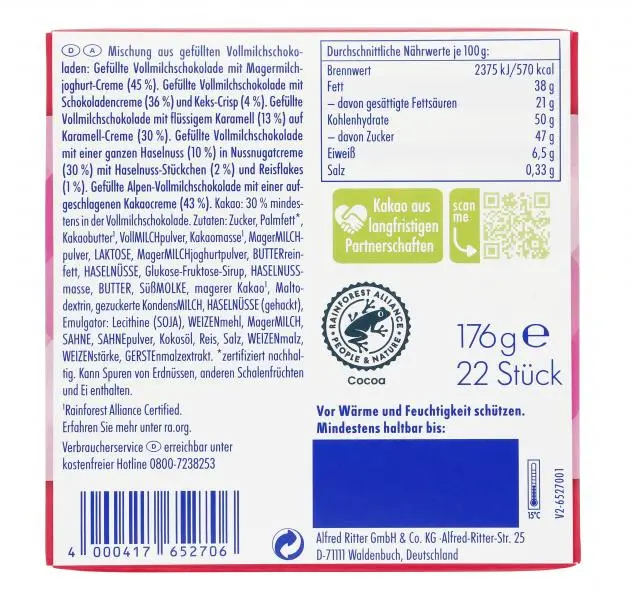 Ritter Sport Chocolate | Thank You Cube | Ritter Chocolate | German Chocolate Bars | 6,7 Ounce Total - Image 3