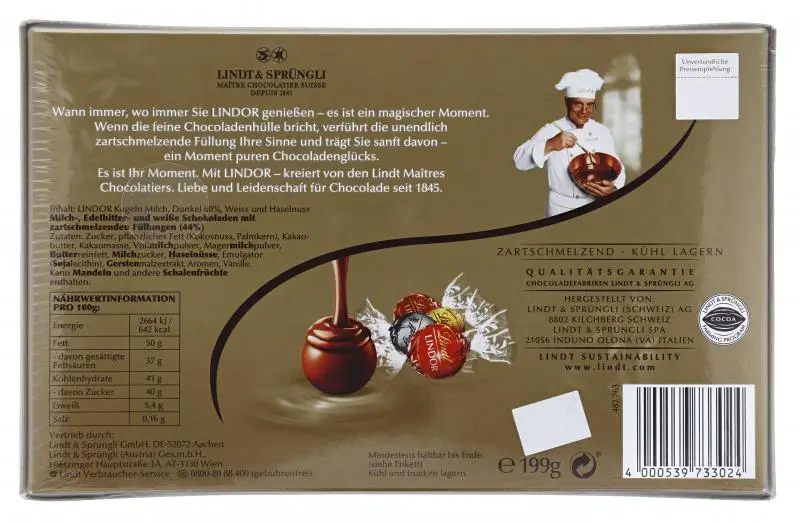 Barras de chocolate Lindt | Lindt Lindor Mix | Chocolate Lindt | Chocolate suíço | 7 onças no total - Image 2