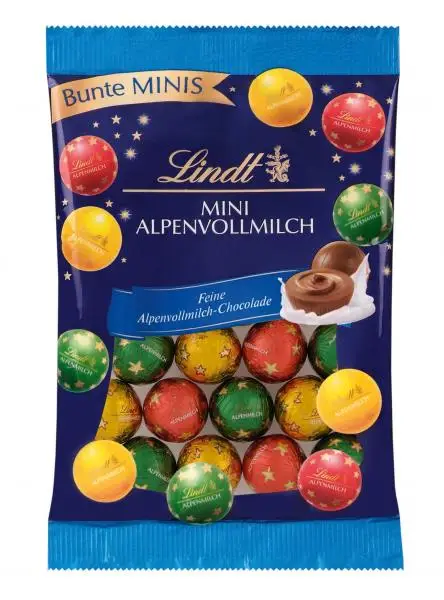 Barras de chocolate Lindt | Mini bolas Lindt Alpine Milk | Chocolate Lindt | Chocolate suíço | 3,5 onças no total
