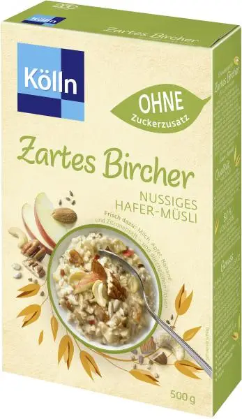 Kölln Cereal | Kölln Tender Bircher Nutty Oat Muesli | Kölln Muesli | Kölln Musli | 17,6 onças no total