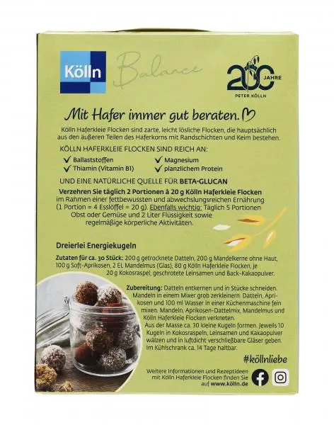 Cereais Kölln | Flocos de farelo de aveia Kölln Balance | Muesli Kölln | Musli Kölln | 8,8 onças no total - Image 3