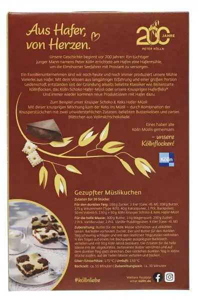 Cereais Kölln | Muesli de aveia crocante com chocolate e biscoito Kölln | Muesli Kölln | Musli Kölln | 17,6 onças no total - Image 3