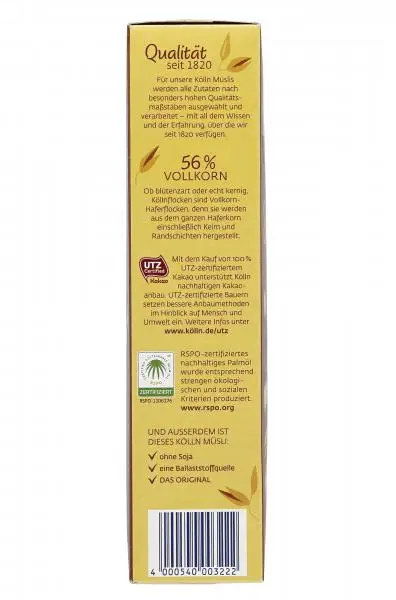 Cereais Kölln | Muesli de aveia crocante com chocolate e biscoito Kölln | Muesli Kölln | Musli Kölln | 17,6 onças no total - Image 4
