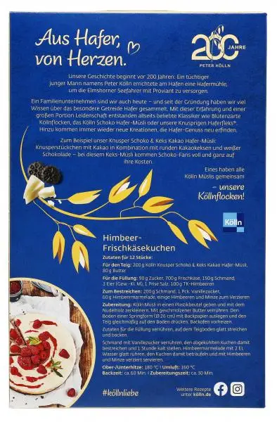 Cereais Kölln | Biscoito de cacau | Muesli Kölln | Musli Kölln | 17,6 onças no total - Image 3