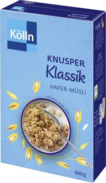 Cereais Kölln | Muesli de aveia clássico crocante Kölln | Muesli Kölln | Musli Kölln | 21,1 onças no total