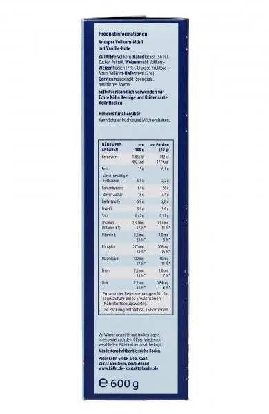 Cereais Kölln | Muesli de aveia clássico crocante Kölln | Muesli Kölln | Musli Kölln | 21,1 onças no total - Image 2