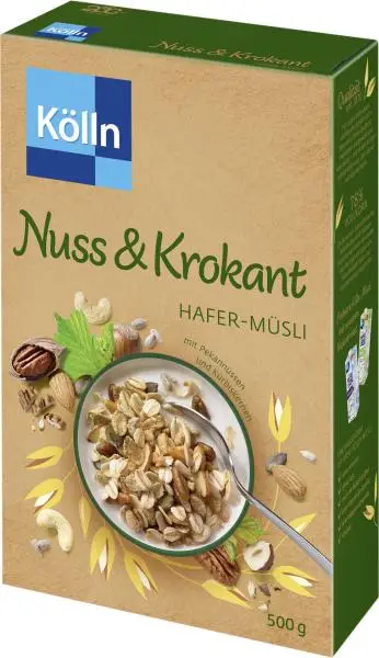 Cereais Kölln | Muesli Kölln com nozes e aveia crocante | Muesli Kölln | Musli Kölln | 17,6 onças no total